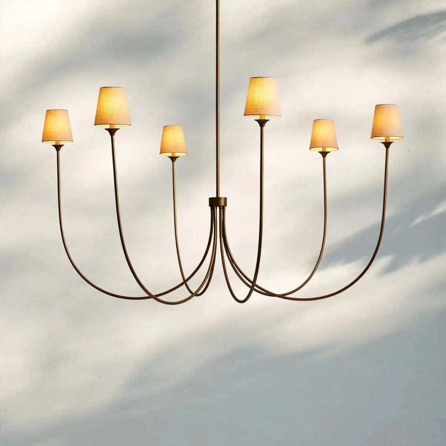 Sabrenne Round Chandelier - Brass55"Blushlighting