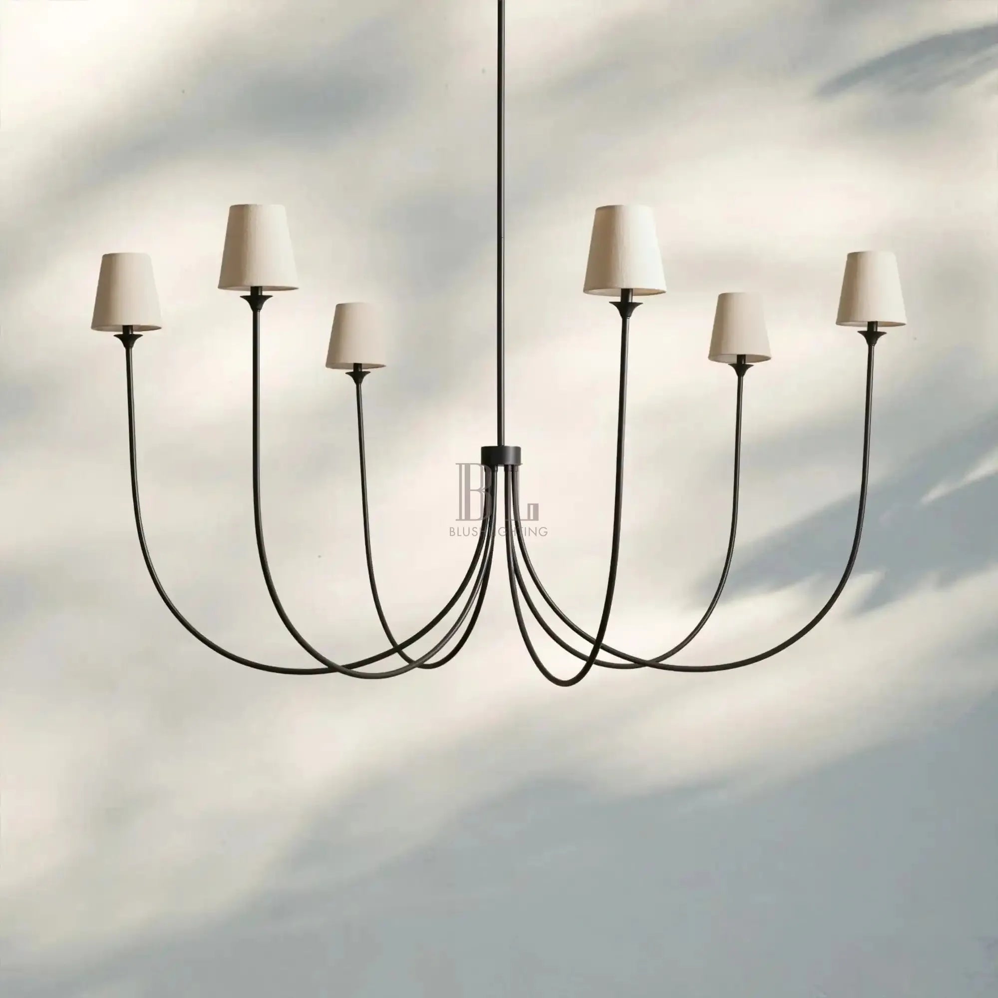 Saige Round Chandelier - Brass68"Blushlighting