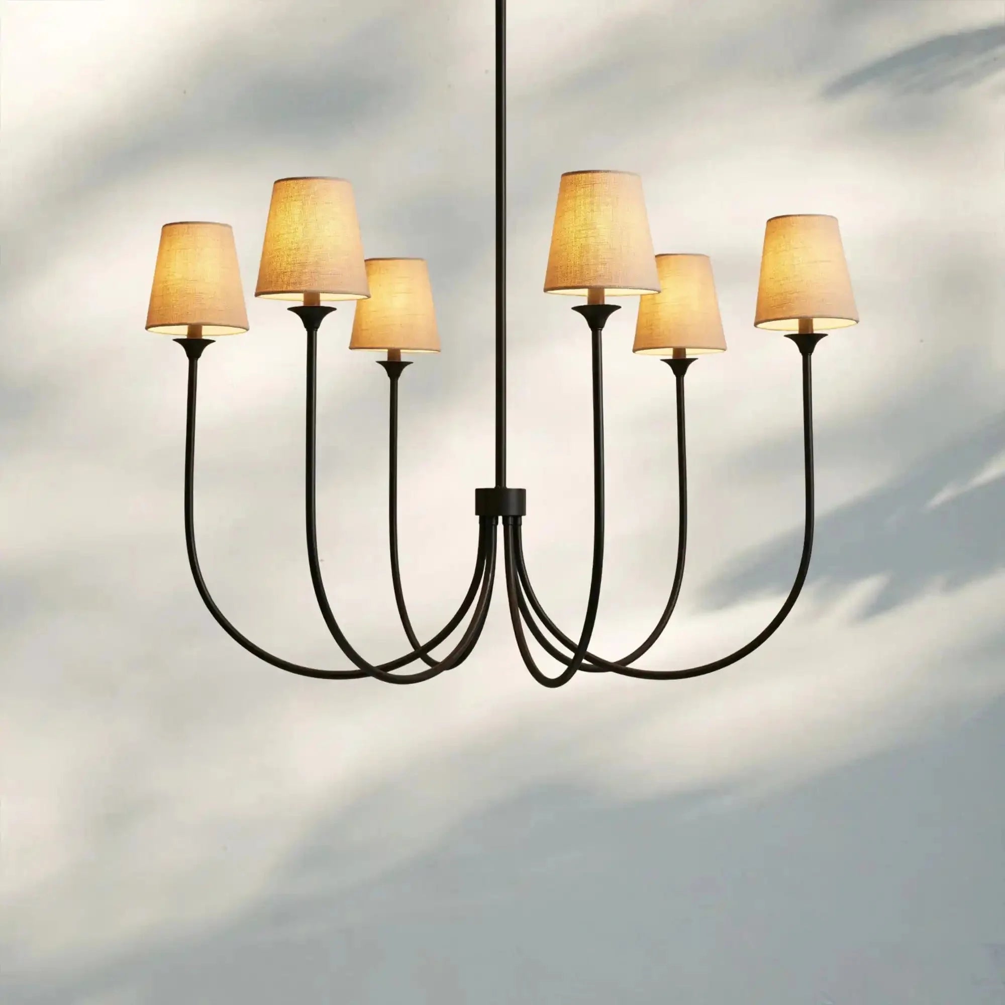 Saige Round Chandelier - Bronze42"Blushlighting
