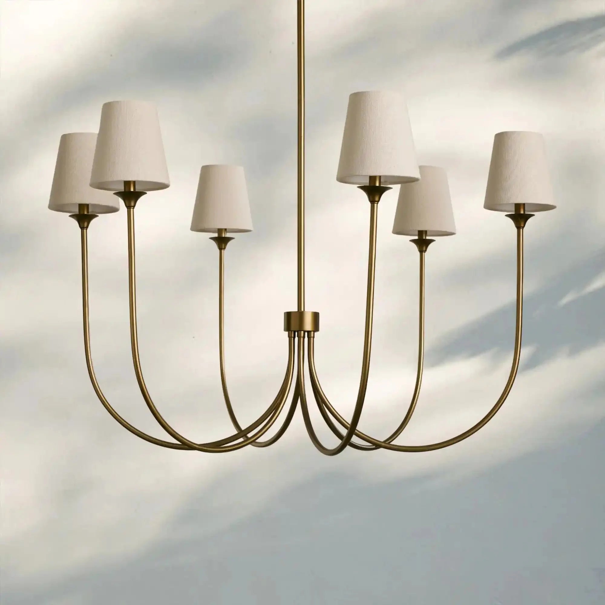 Saige Round Chandelier - Brass68"Blushlighting