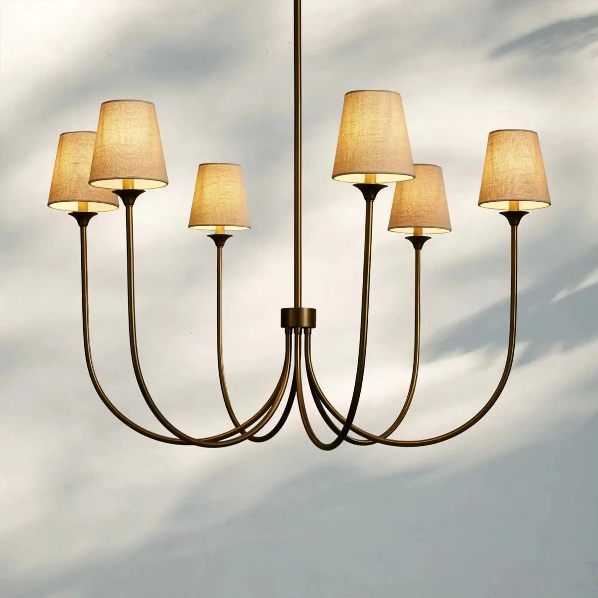 Sabrenne Round Chandelier - Brass42"Blushlighting