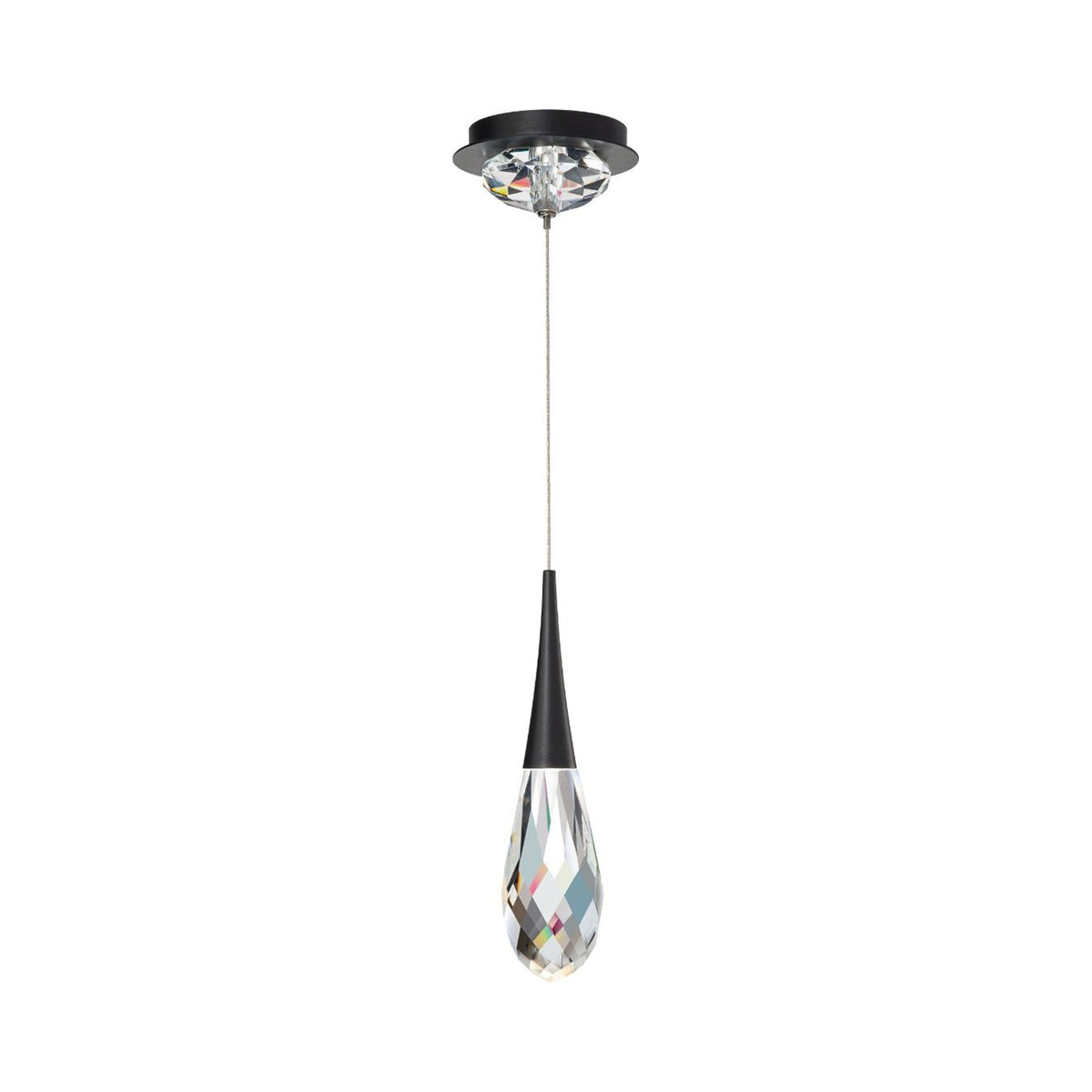 Hibiscus LED Mini Pendant Light in Black.