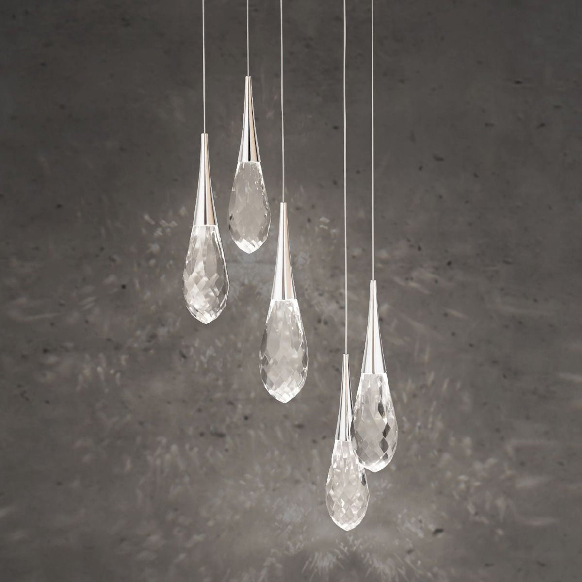 Hibiscus LED Multi Light Pendant Light in Detail.