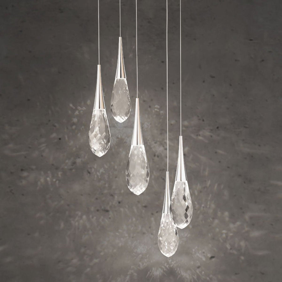 Hibiscus LED Multi Light Pendant Light in Detail.