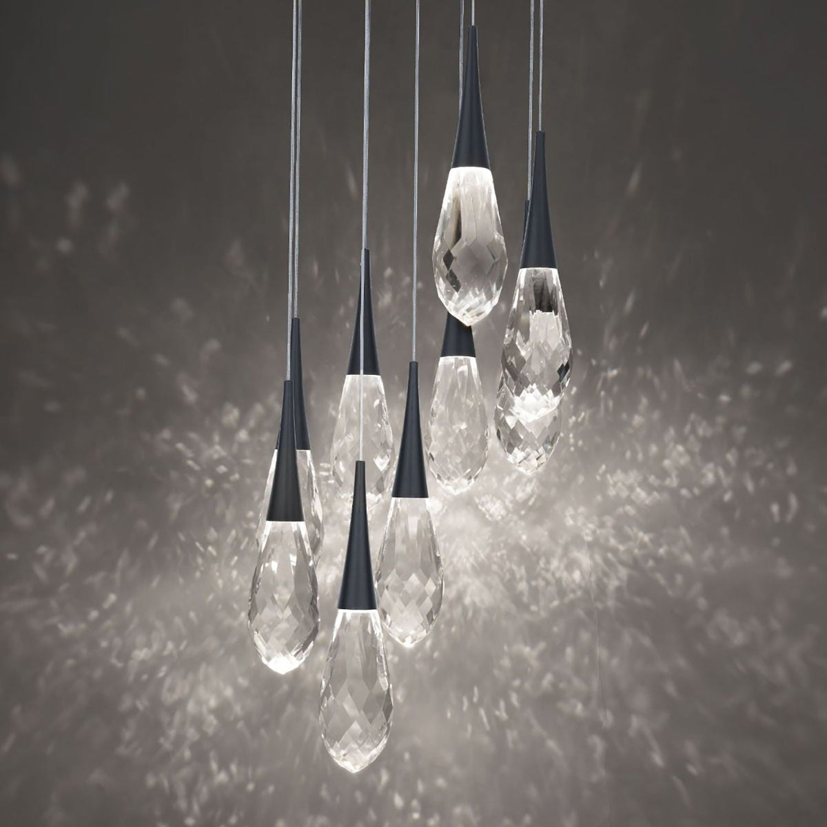 Hibiscus LED Multi Light Pendant Light in Detail.
