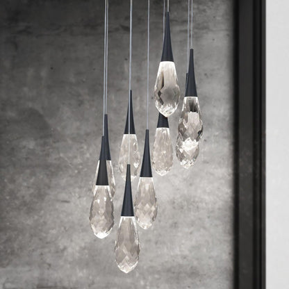 Hibiscus LED Multi Light Pendant Light in Detail.