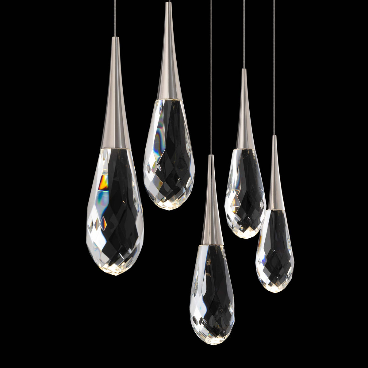 Hibiscus Linear LED Multi Pendant Light in Detail.
