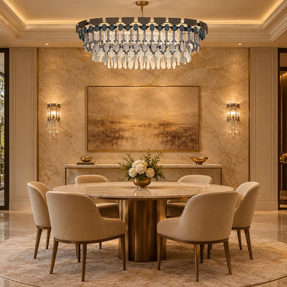 Seasons Oval Crystal Chandelier