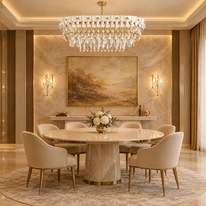 Seasons Oval Crystal Chandelier
