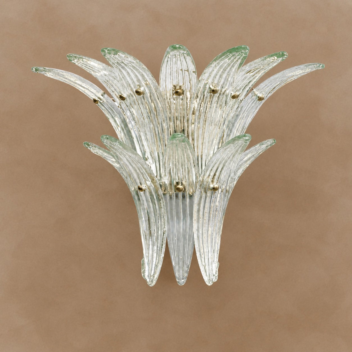 Seraphia Two-Tier Glass Leaf Wall Sconce 17.7"
