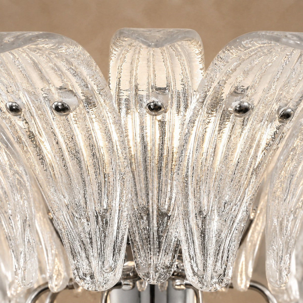 Seraphia Two-Tier Glass Leaf Wall Sconce 17.7"