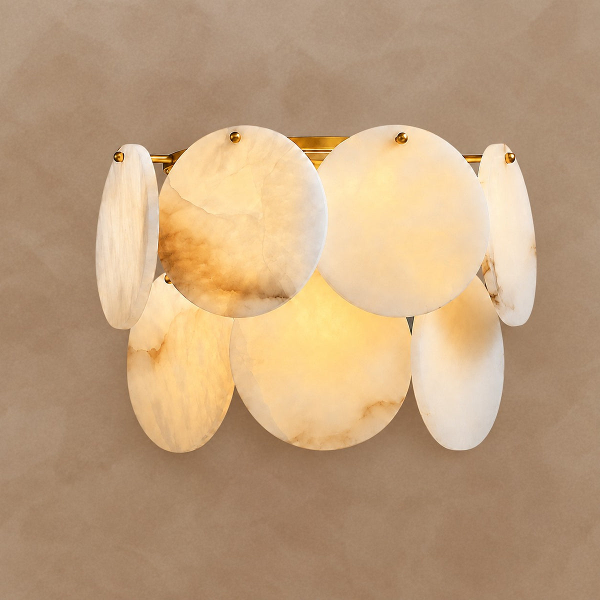 Solara French Art Deco Spanish Alabaster Wall Sconce 10.6"