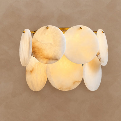 Solara French Art Deco Spanish Alabaster Wall Sconce 10.6"
