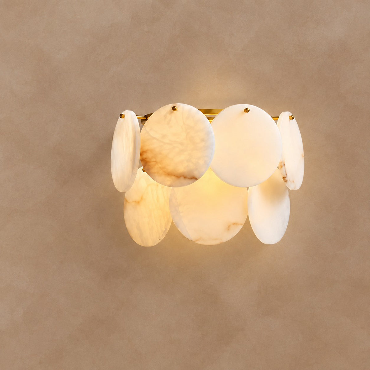 Solara French Art Deco Spanish Alabaster Wall Sconce 10.6"