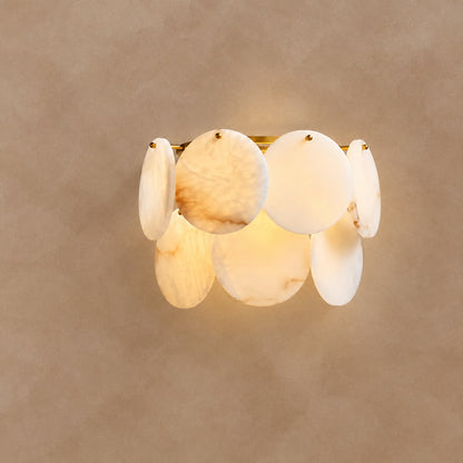 Solara French Art Deco Spanish Alabaster Wall Sconce 10.6"