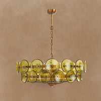 Solaris Disc Murano Chandelier 23.6" 31.5" 39.4"