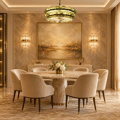 Solaris Disc Murano Chandelier 23.6" 31.5" 39.4"