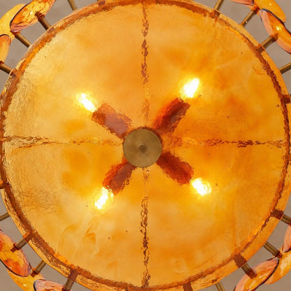 Solaris Disc Murano Chandelier 23.6" 31.5" 39.4"