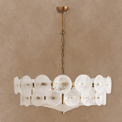 Solaris Disc Murano Chandelier 23.6" 31.5" 39.4"