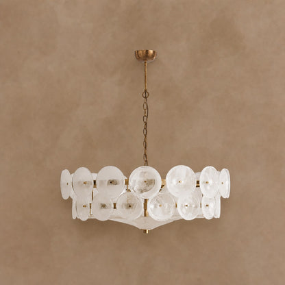 Solaris Disc Murano Chandelier 23.6" 31.5" 39.4"