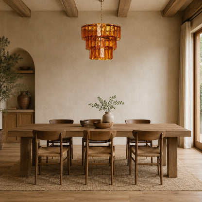 Solenne Ember Artisan Murano Chandelier