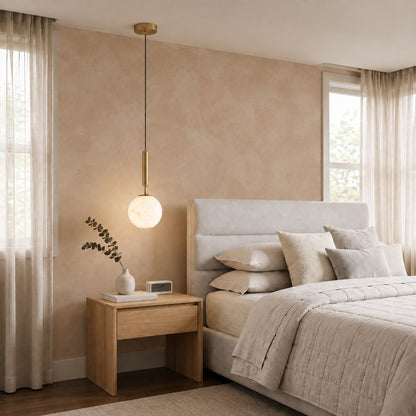 Solenne Modern Alabaster Mini Pendant Light