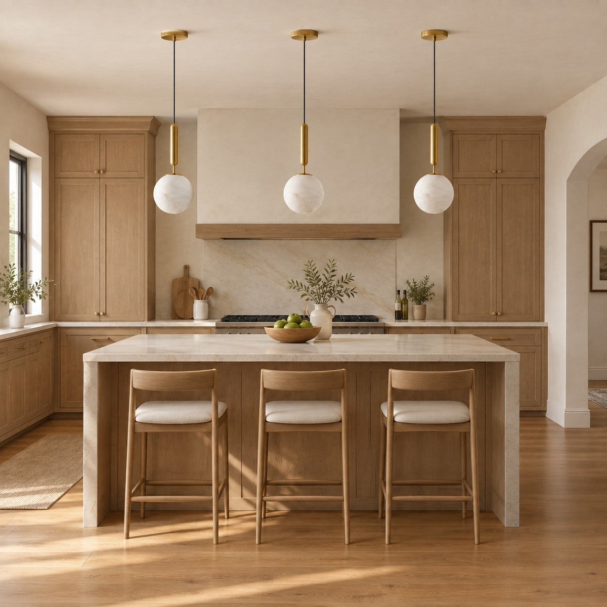 Solenne Modern Alabaster Mini Pendant Light