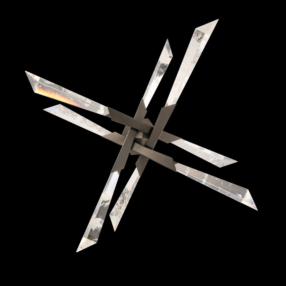 Solitude LED Semi Flush Mount Ceiling Light – Crystal Glam Finish