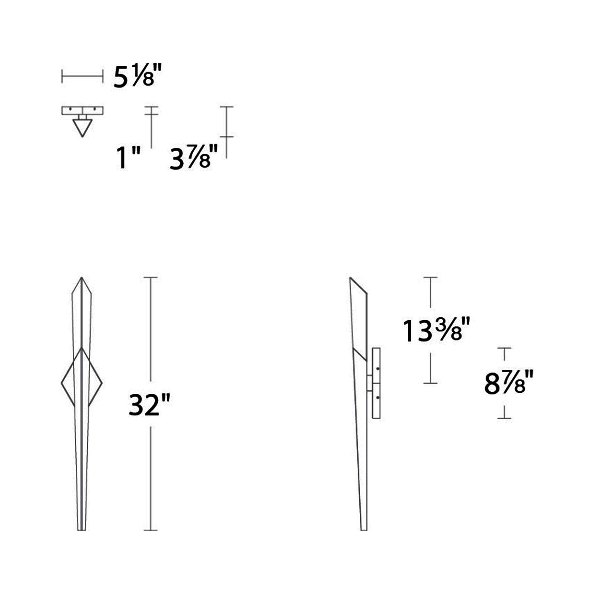 Solitude LED Wall Light – Dimensional Metal Stem with Quartz Glow