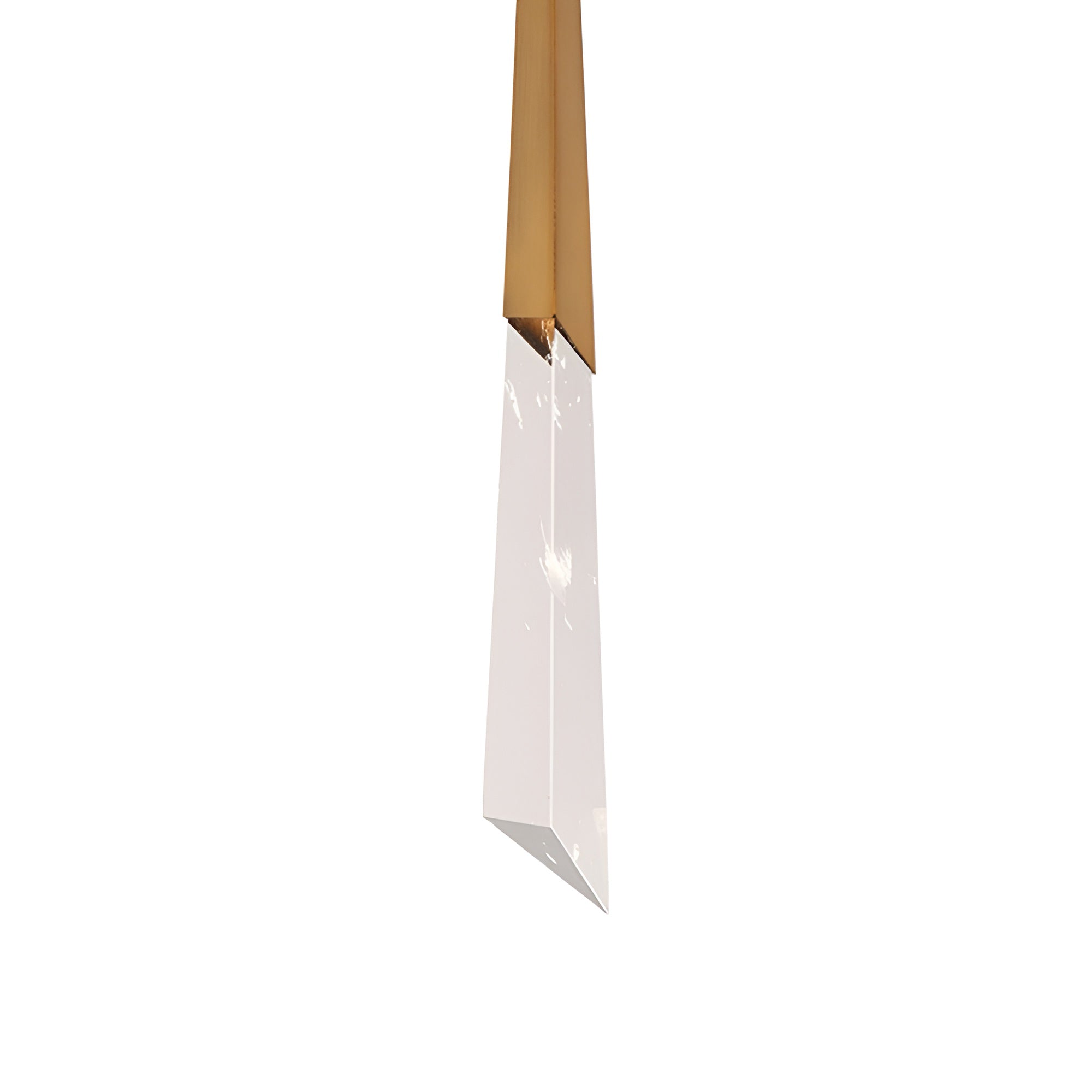 Solitude Mini LED Pendant Light with Crystal Diffuser, Brass Finish