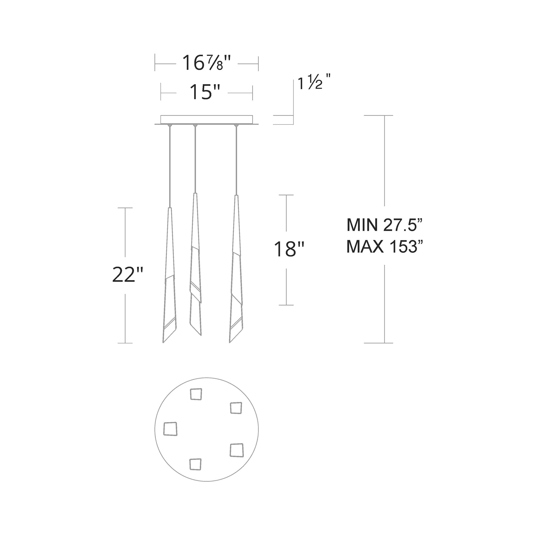 Solitude Round LED Multi Chandelier – Luxury Crystal LED Fixture