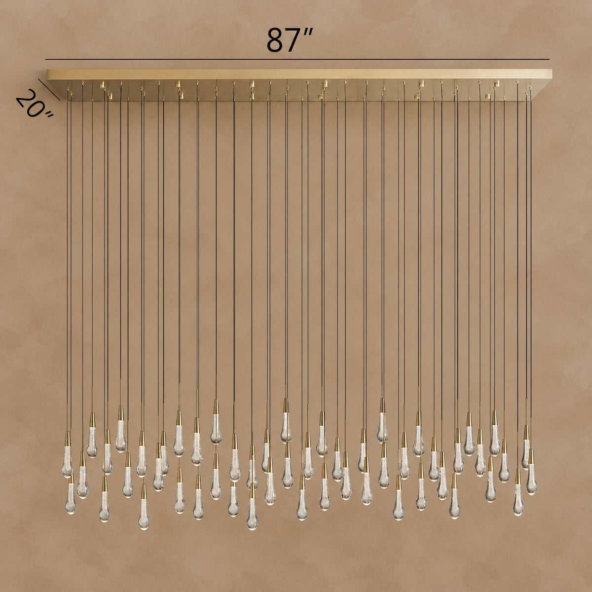 Sorenza Linear Chandelier 37"50"70"87"120"