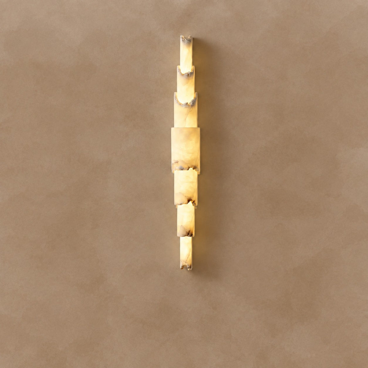 Stravelle Layered Alabaster Organic Modern Wall Sconce