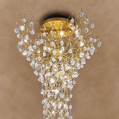 Tree Branch Staircase Chandelier 59"