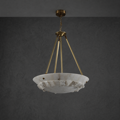 Lithmora Modern Brass Alabaster Pendant Light