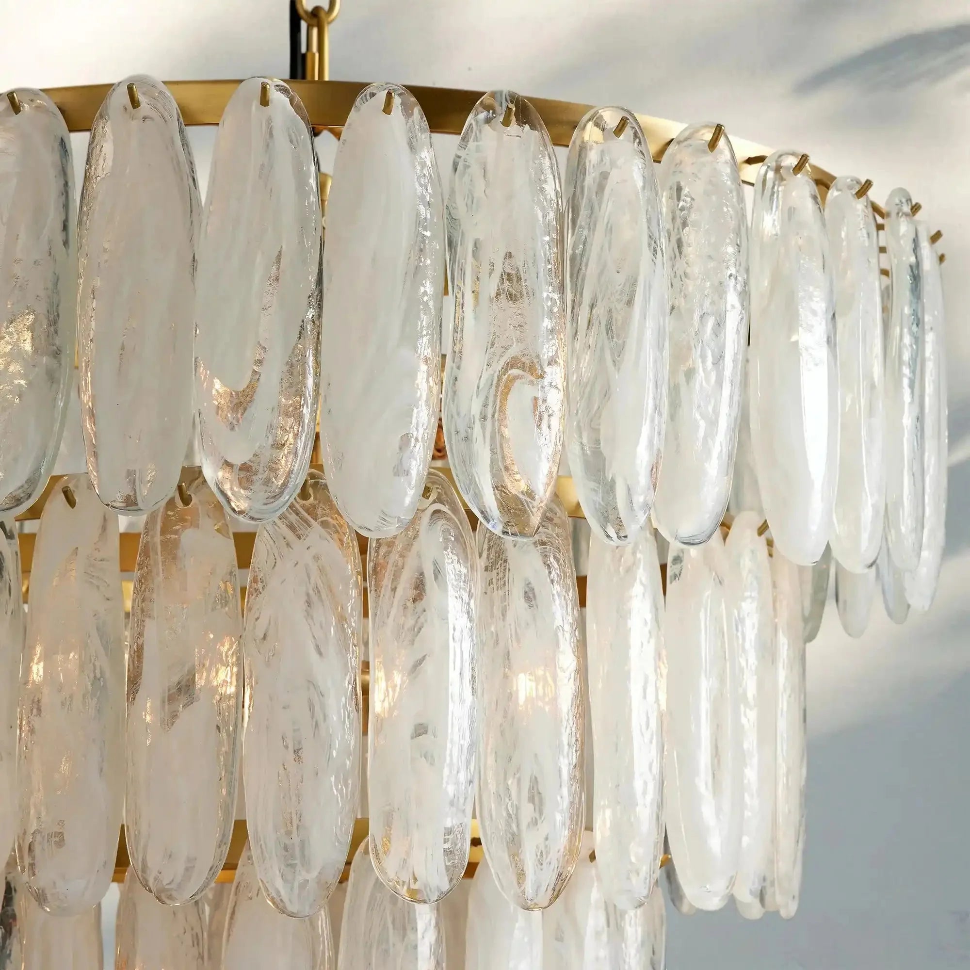 Verna 3-Tier Chandelier in brass by Blush Lighting
