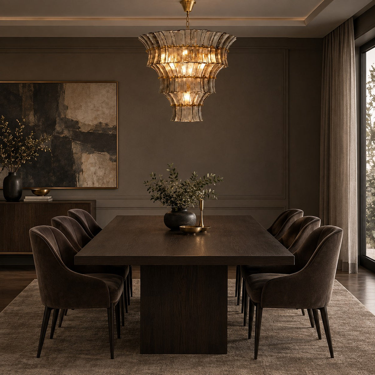 Vespera Artisan Murano Chandelier 23.6"