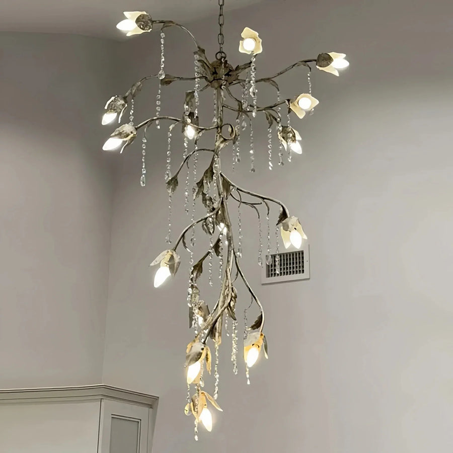 Vermelia Cascade Chandelier in clear - dining room lighting