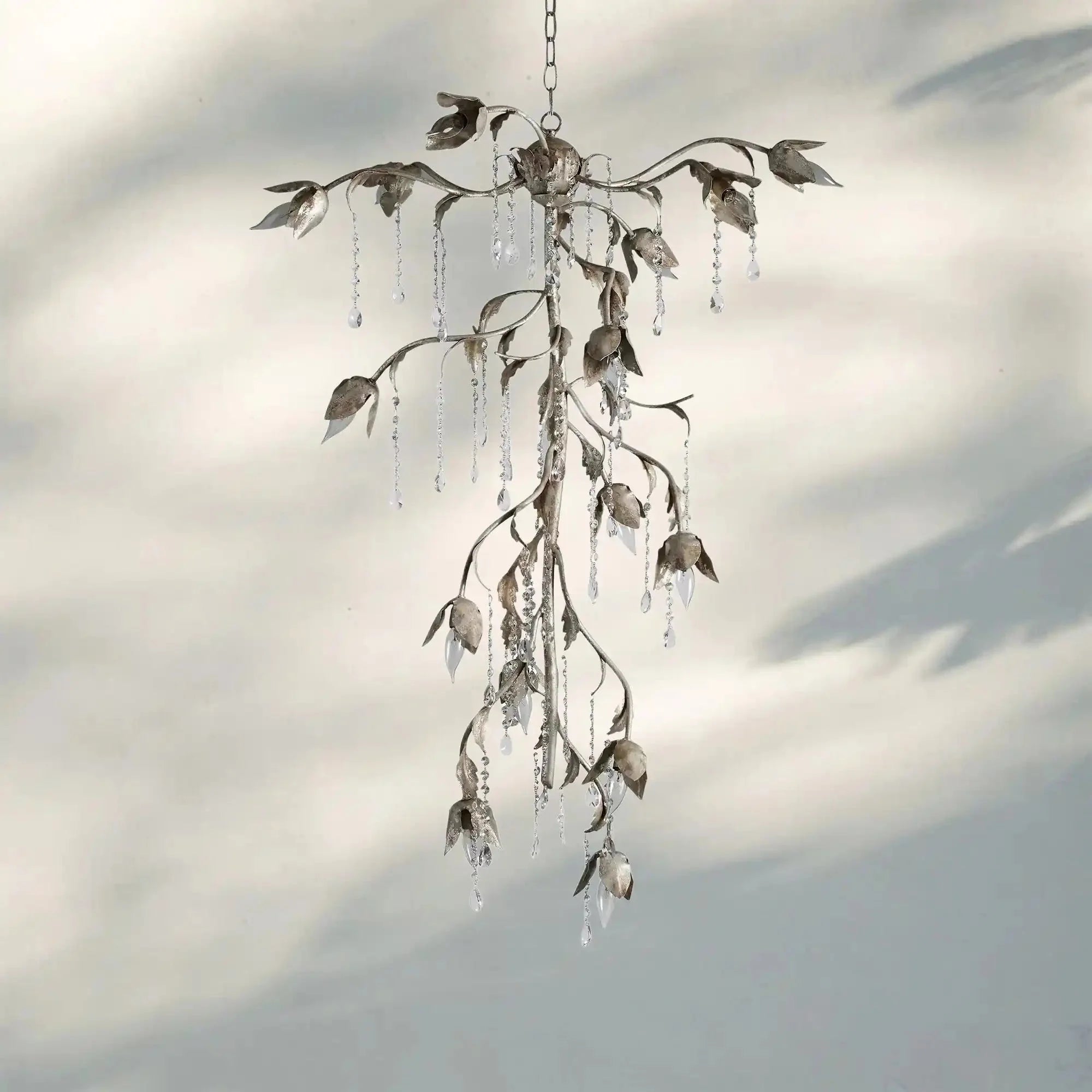 Viticcia Cascade Chandelier - clear finish, modern home lighting