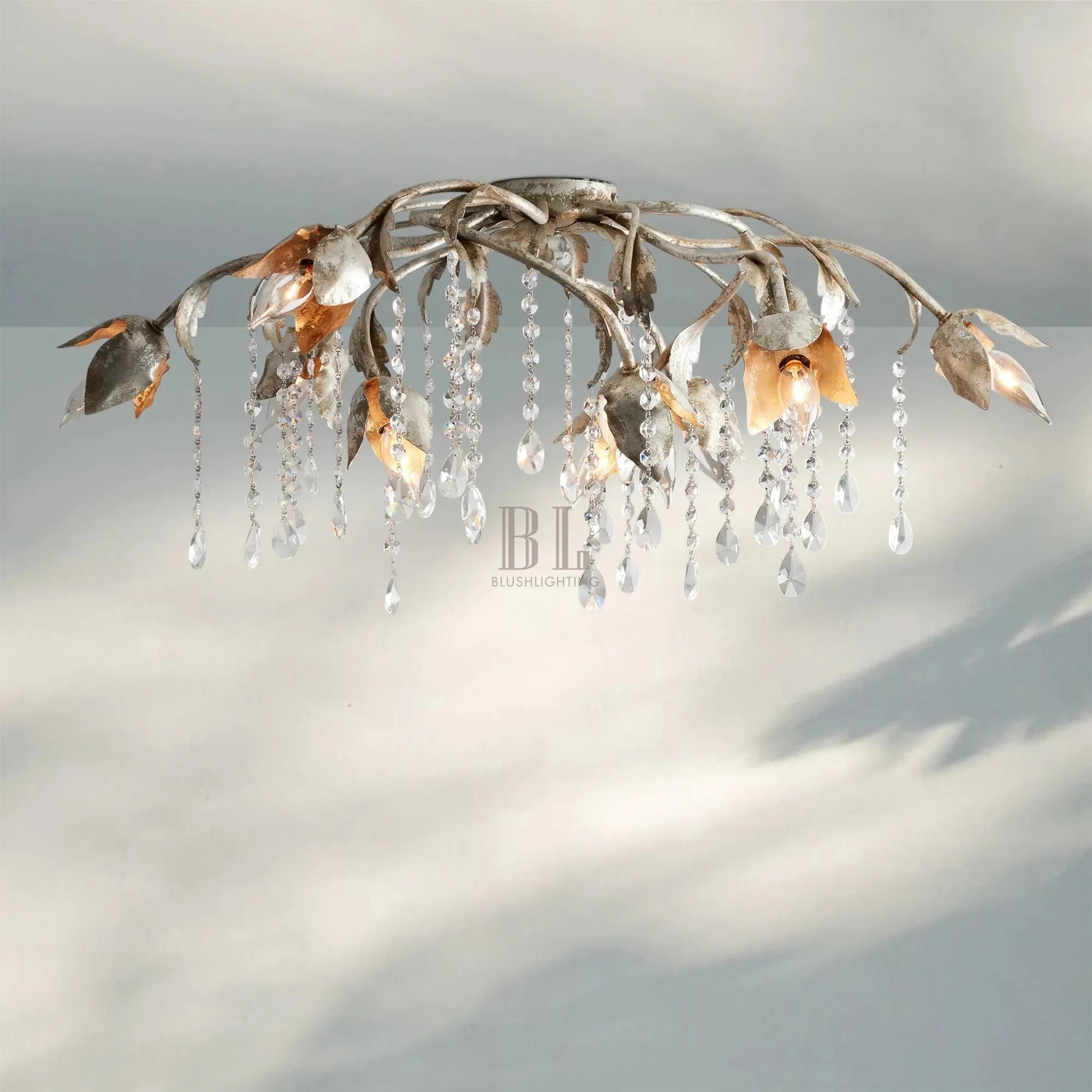 Viticcia Flushmount 24" 32" - clear finish, modern home lighting