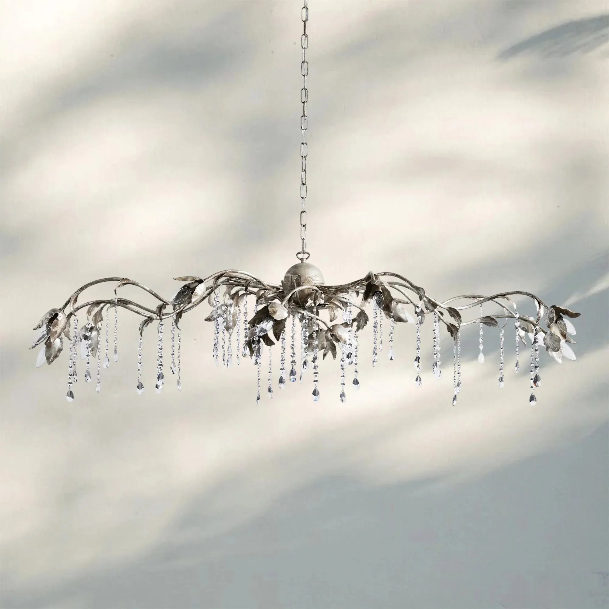 Viticcia Rectangular Chandelier 52" 61" 71" styled in a modern dining room