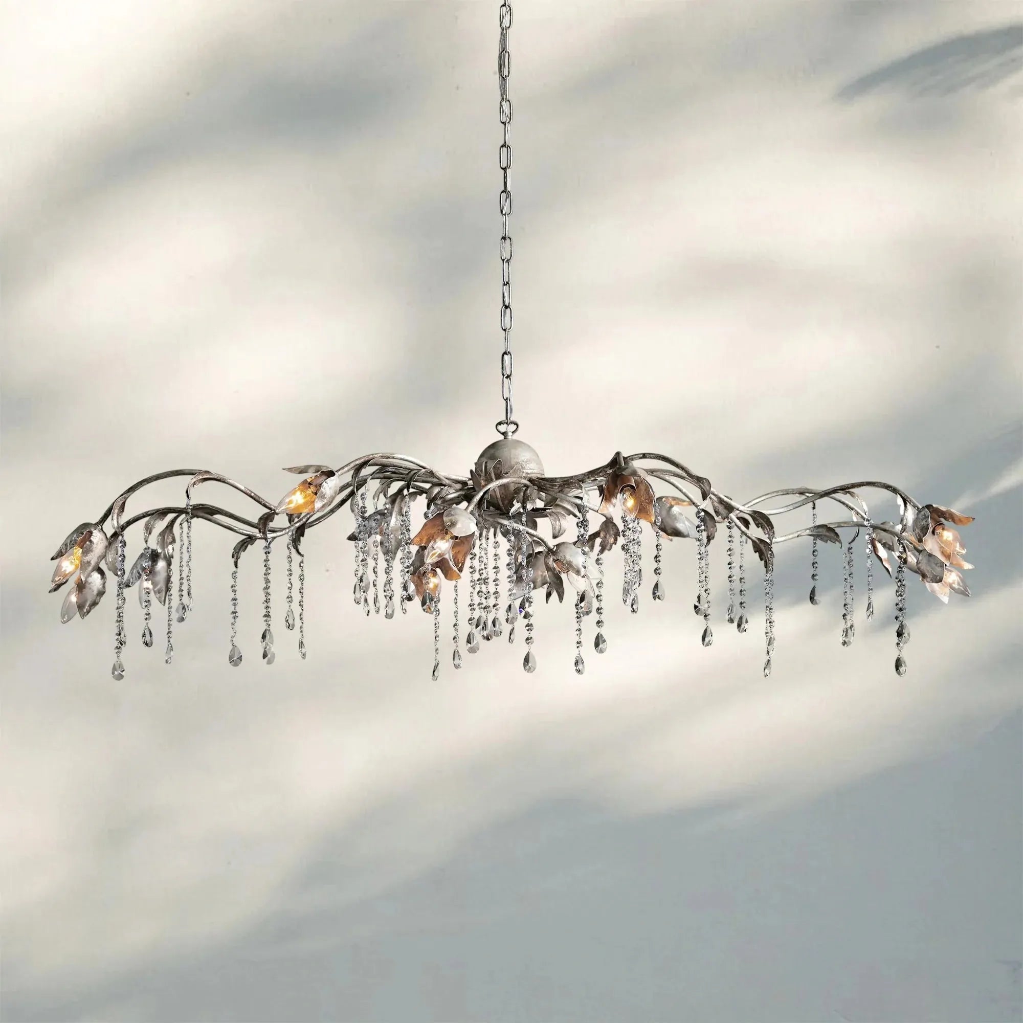 Viticcia Rectangular Chandelier 52" 61" 71" in clear - dining room lighting