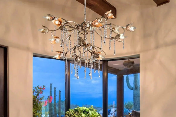Viticcia Round Chandelier in clear - modern dining room lighting
