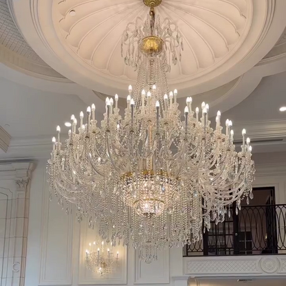 Extra Large Classic Traditional Crystal Chandelier 60/72/90 Lights for Hotel/Showroom/Foyer/Wedding Hall/Coffee Shop