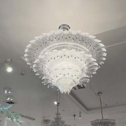 Flower Blossom Art Glass Chandelier for Living Room/Bedroom