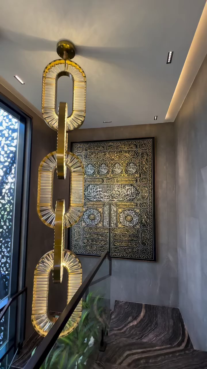 Luxury Crystal Chain Pendant Chandelier for High Ceilings
