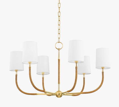 Ward Metal Chandelier 34"