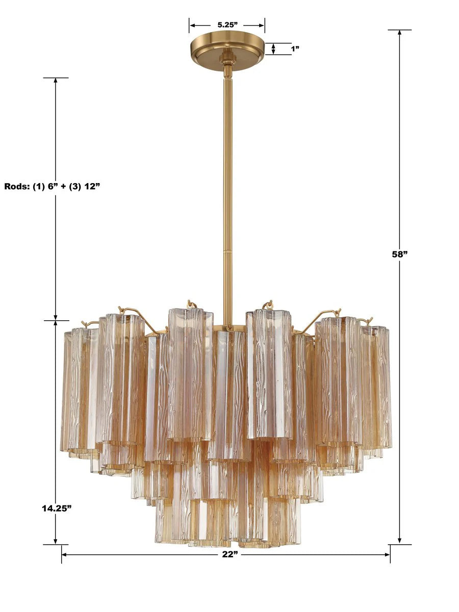 Addis Chandelier 17.8" 19.8" 22" 26.8" 32''D