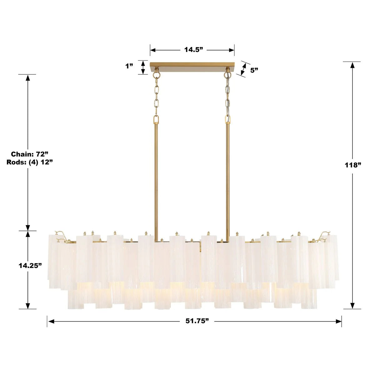 Addis Linear Chandelier 51''