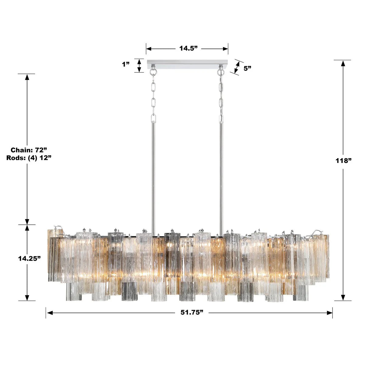 Addis Linear Chandelier 51''